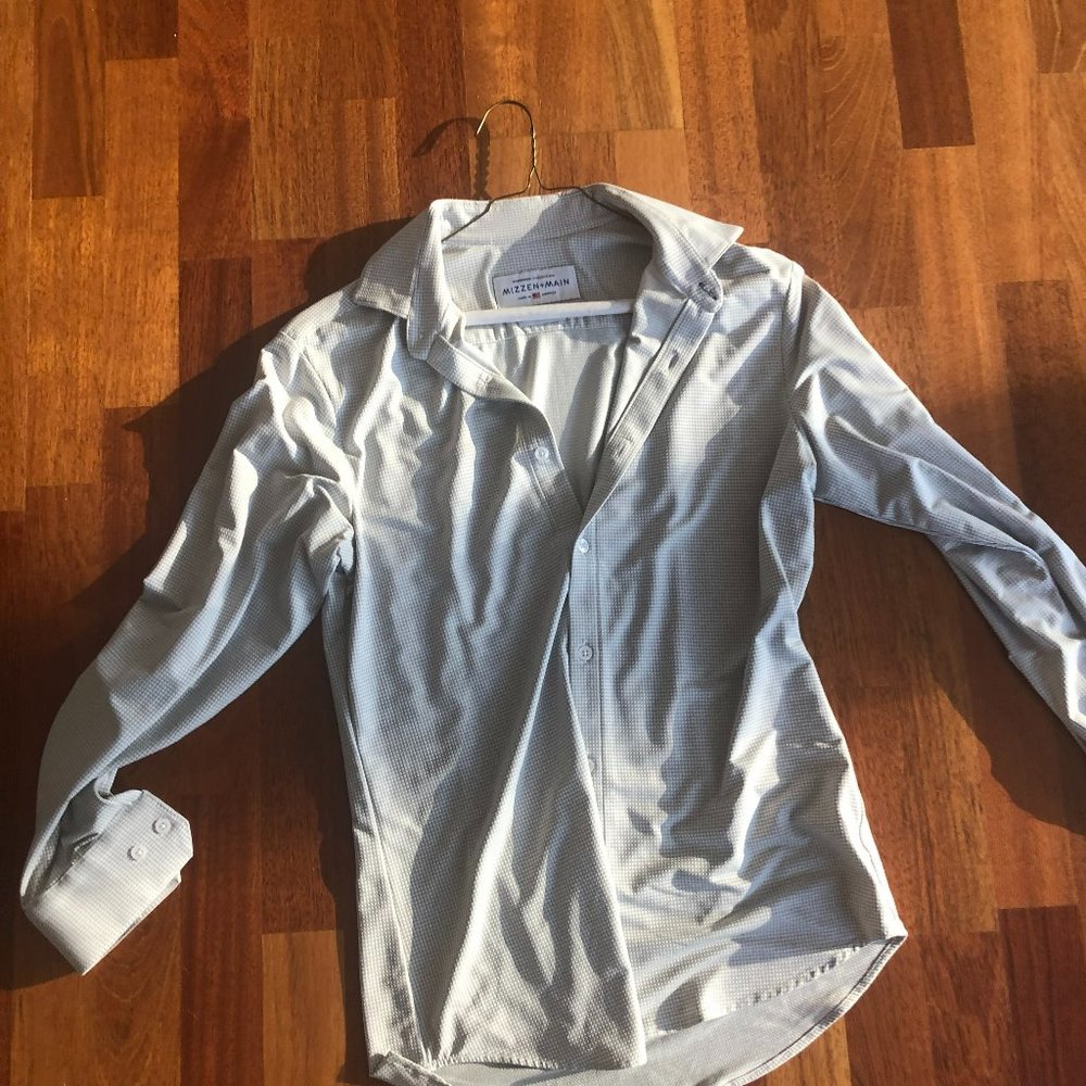 Mizzen & Main - Grey Shirt - M Athletic Fit